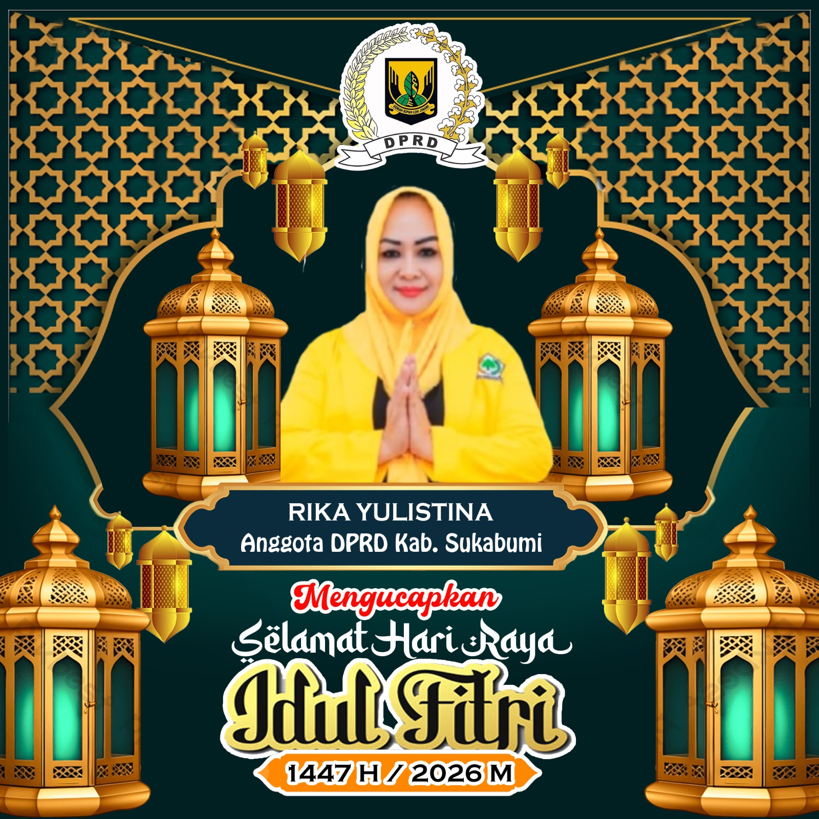 Rika Yulistina Mengucapkan Selamat Hari Raya Idul Fitri 1447 H/2026 M