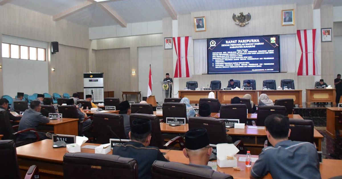 Paripurna DPRD ke-5, Penyampaian Nota Pengantar Bupati Atas Raperda Tentang Pertanggungjawaban APBD 2025